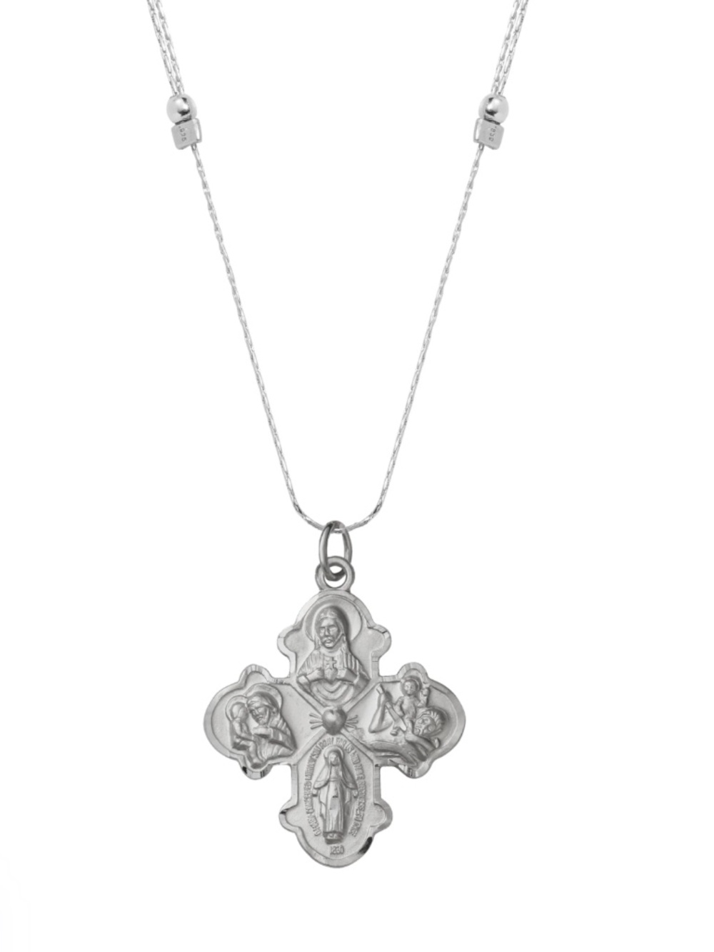 &LIVY 4-way cross necklace-silver